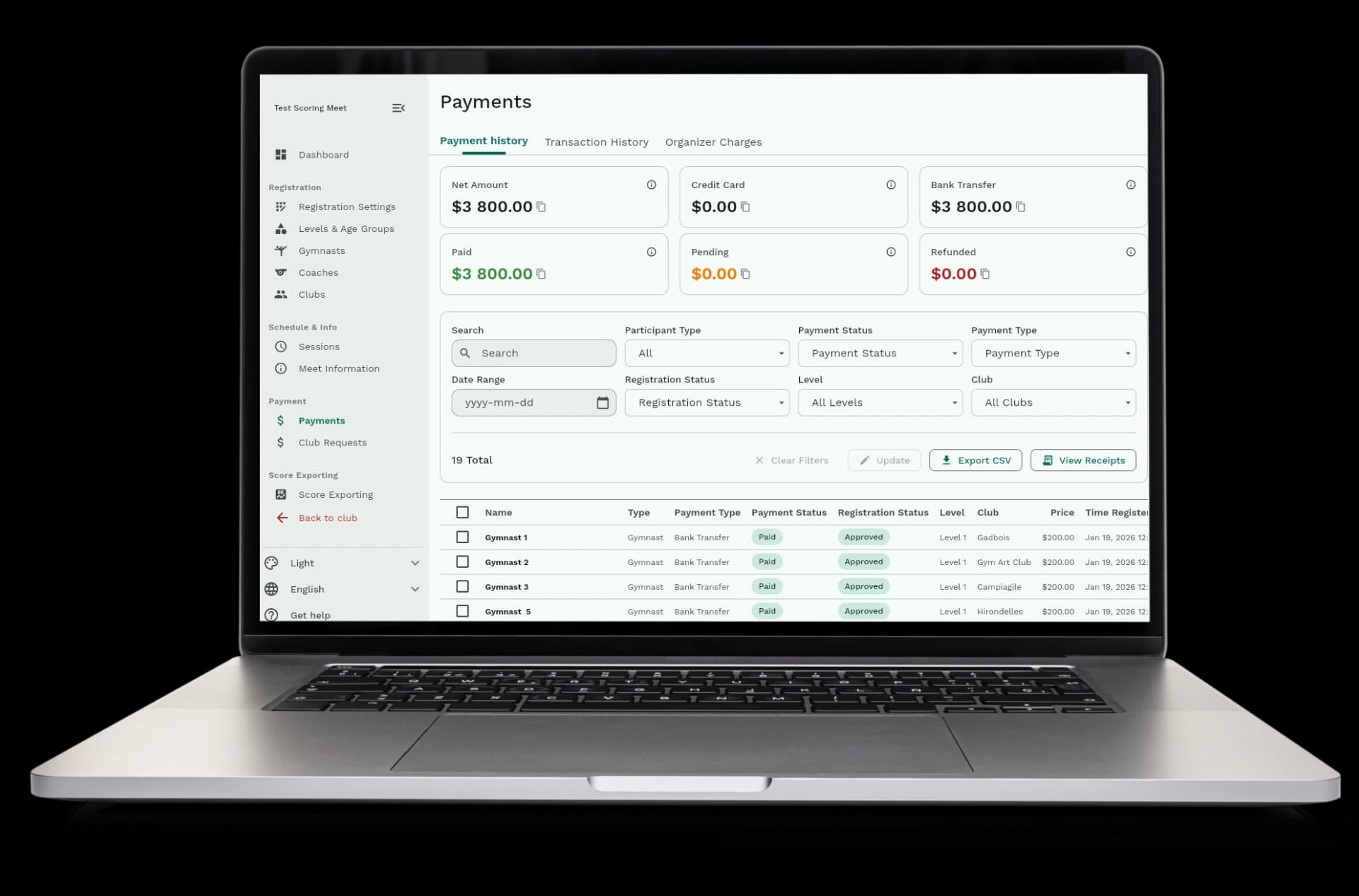 Payments and schedules update automatically