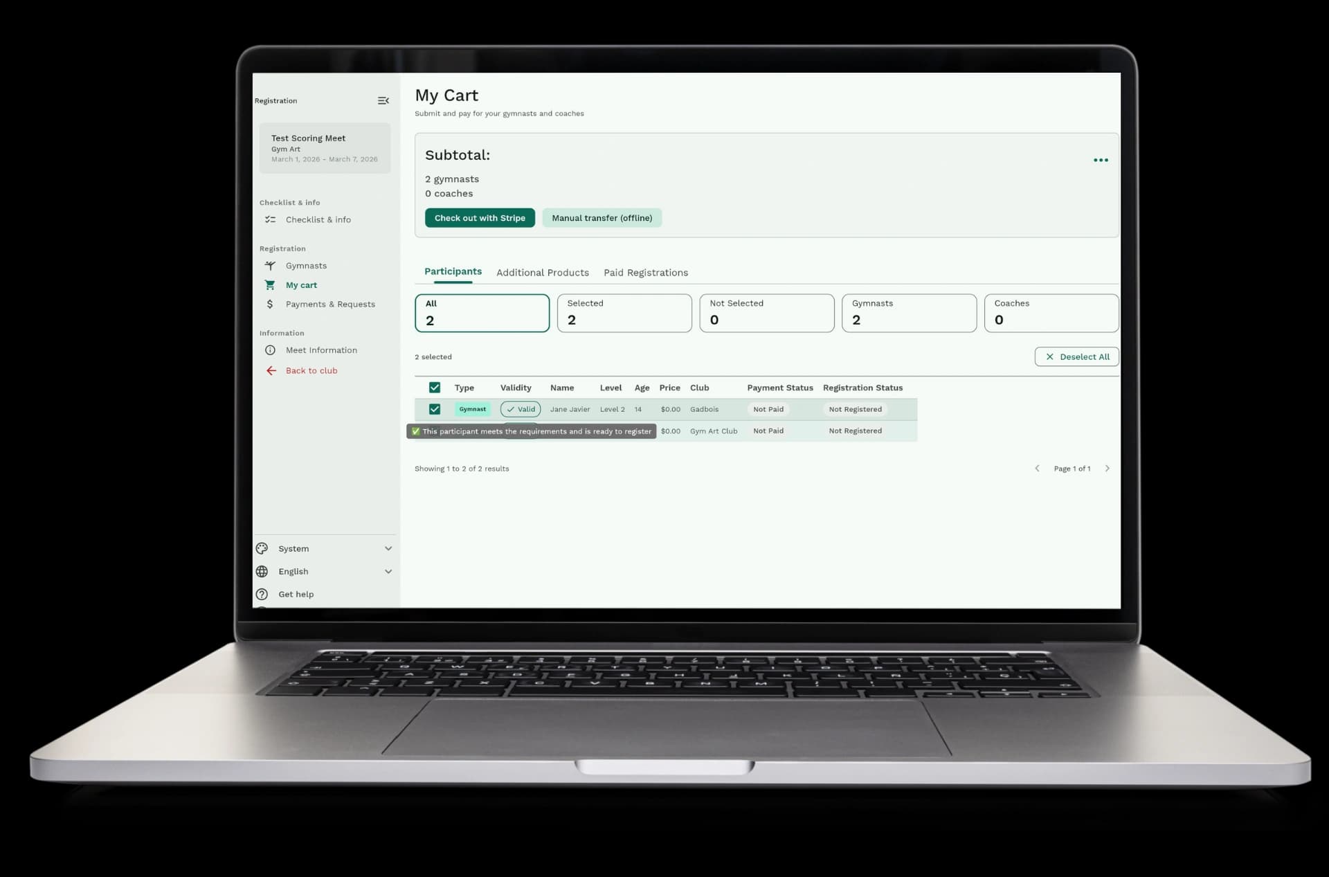Customize it to fit your meet