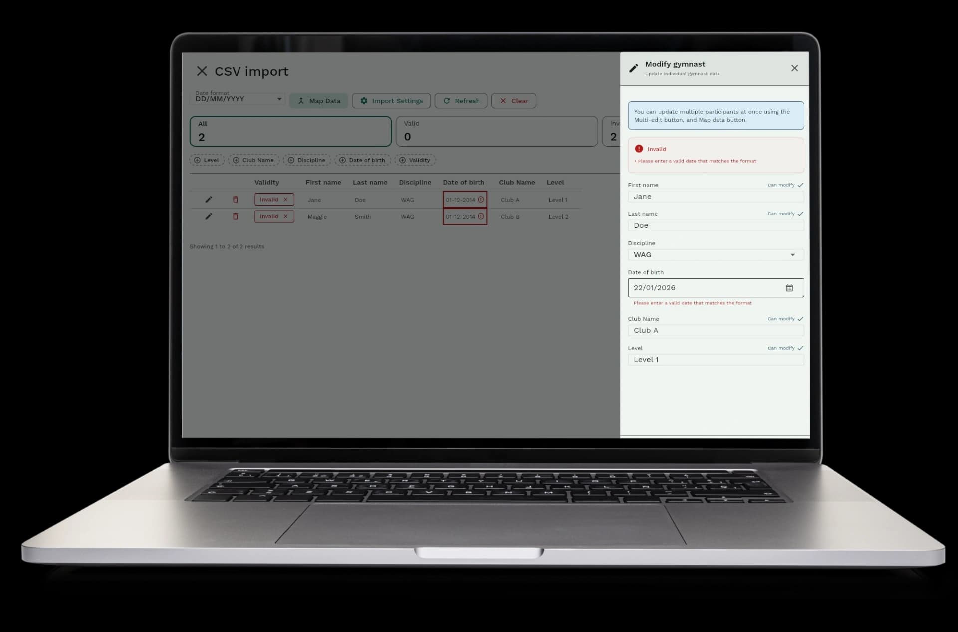Map your data and set up your file format