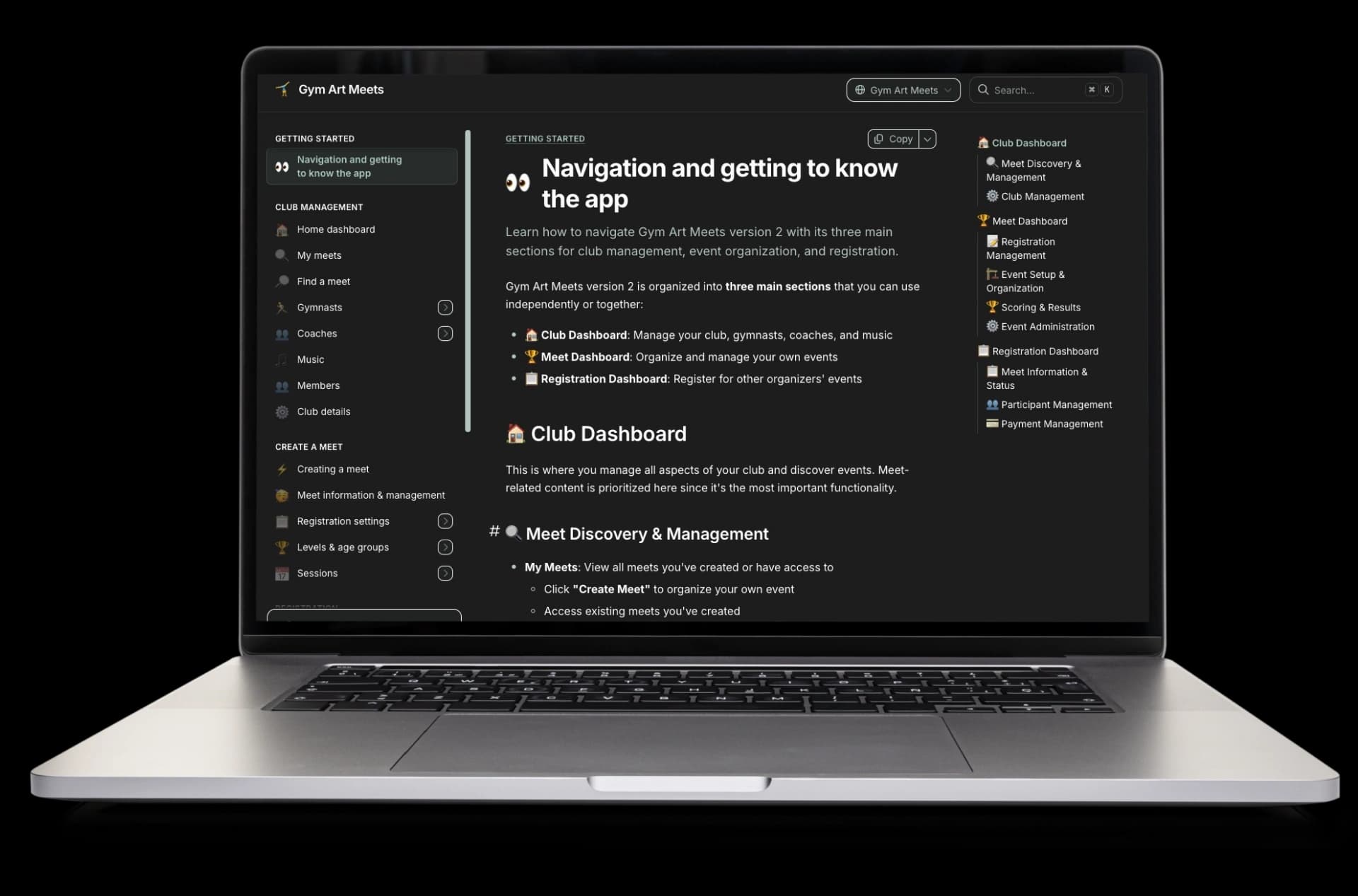 Find documentation for any feature