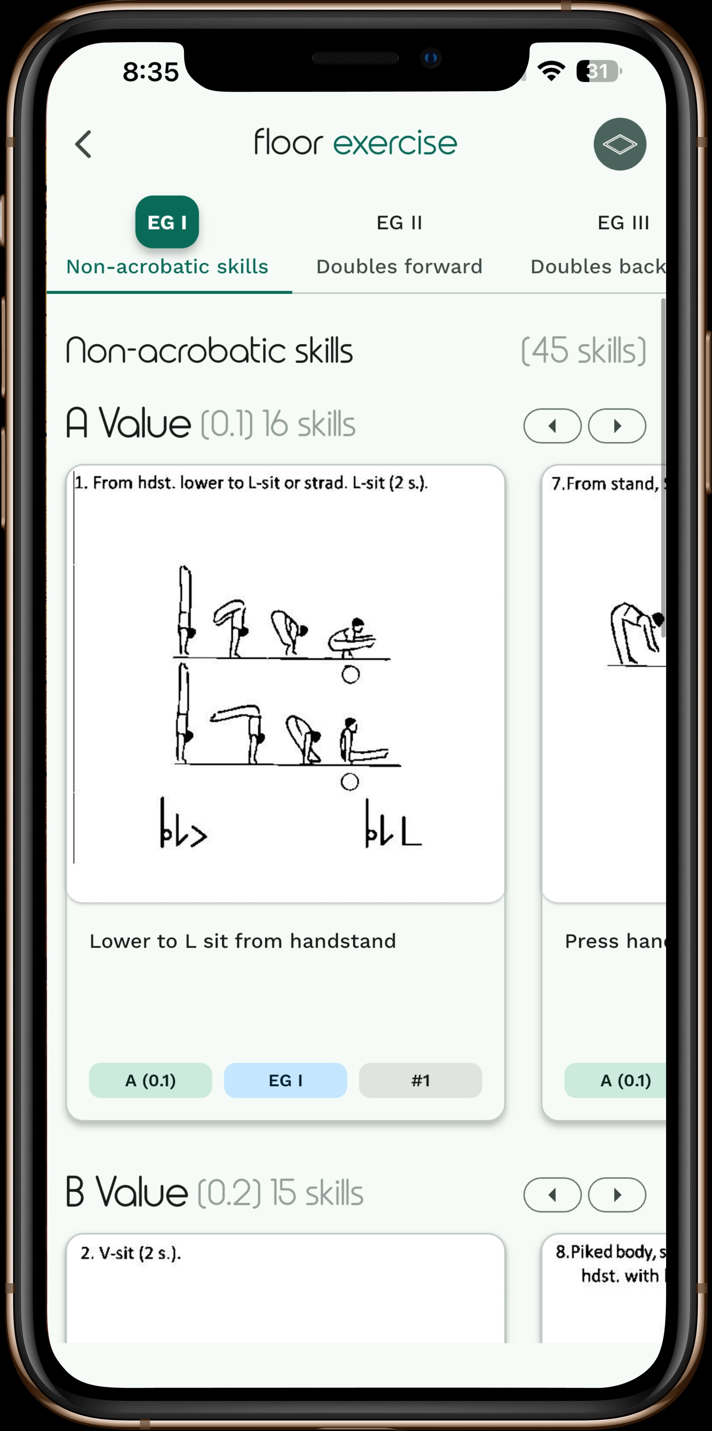 Track training progress and see connection bonuses